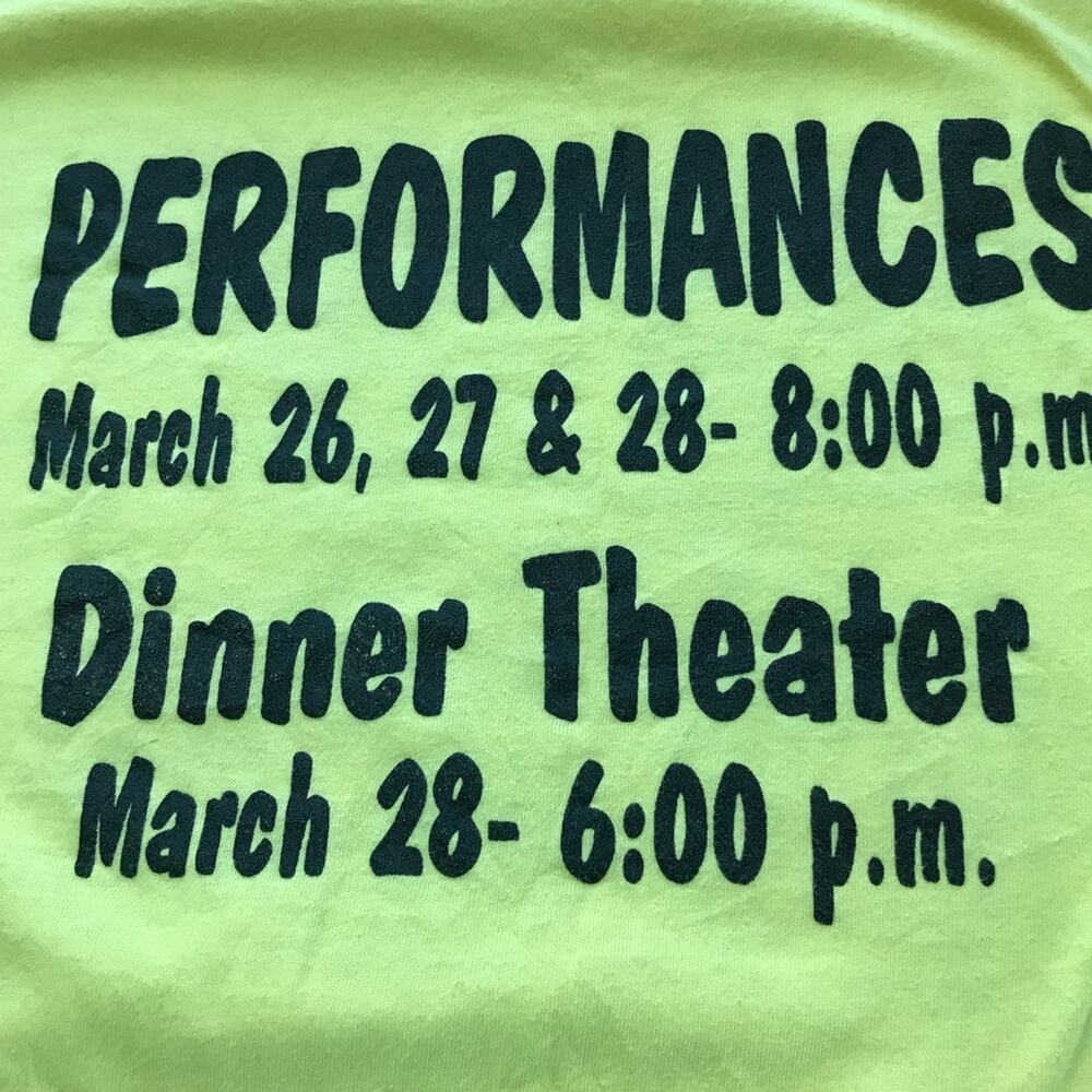 Vintage Skimmers XL made in the USA yellow tshirt musical theater performance - Picture 5 of 9